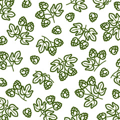 Hop pattern background set. Collection icon hop. Vector