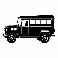 Jeepney Black silhouette