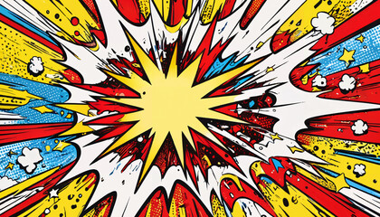 Fototapeta premium Explosion de bande dessinée pop art