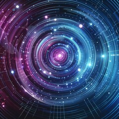 Obraz premium Abstract background with blue and purple neon light rays, cut out 