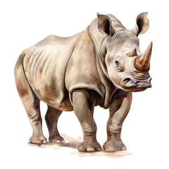Obraz premium Beautiful Wallpaper with a Rhino Design, Ideal Rhino Poster or Graphic Resource for Creative Project, Ai Generative