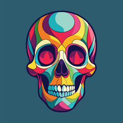 Skull with Botanical Elements