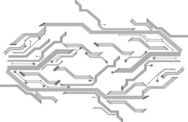 abstract background with technology computer vector  electrics circuit bord logo