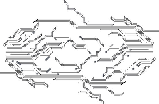 abstract background with technology computer vector  electrics circuit bord logo
