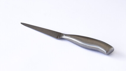 Chef's kitchen knife isolated on white background.