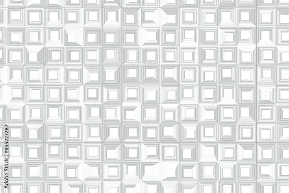 Fototapete elegant vector pattern of interconnected nested squares in a minimalist grid formation