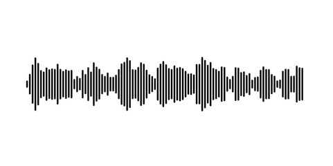 Vector art of sound waves represented by vertical line patterns