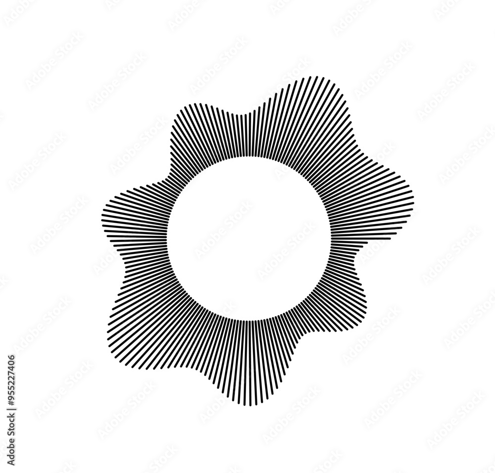 Leinwandbilder radial frequency design showcasing vibrant sound elements, creating a visually engaging representati