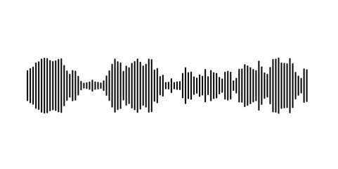 Stylized sound wave pattern with vertical lines for audio themes