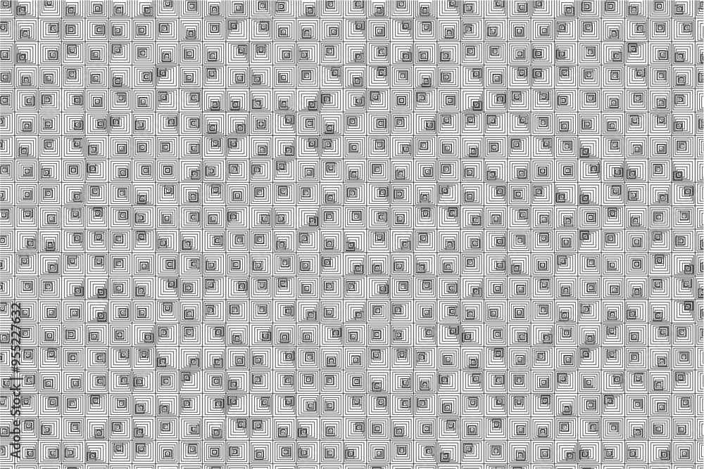 Aufkleber Stylish geometric artwork: nested squares arranged in a precise grid structure