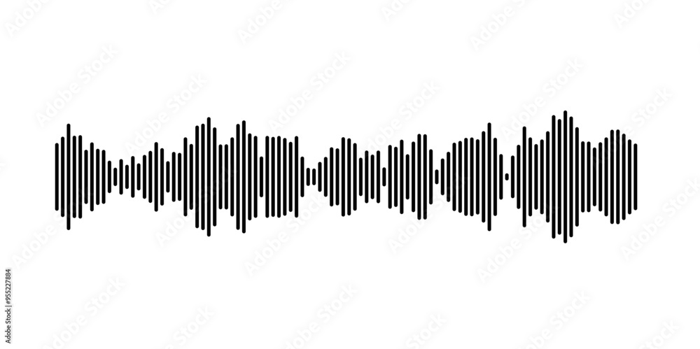 Leinwandbilder dynamic vertical lines illustrating sound waves and audio frequencies