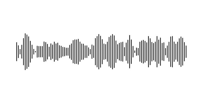 Dynamic vertical lines illustrating sound waves and audio frequencies