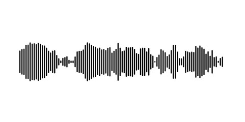 Fototapeta premium Vector art of sound waves represented by vertical line patterns