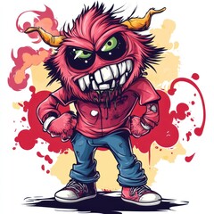 Fototapeta premium Furry Monster Illustration