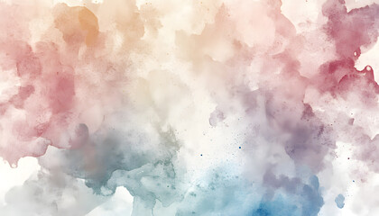 Obraz premium Soft watercolor splashes or strokes in muted tones, offering an artistic yet understated look
