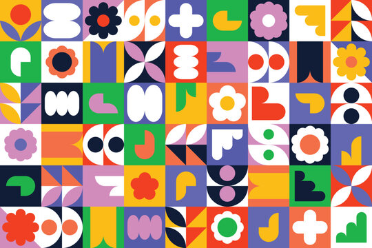 Flat abstract geometric pattern