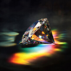 Obraz premium Diamond Rainbow Reflection.