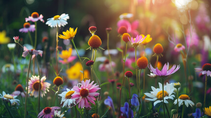 bright and blooming colorful flowers mockup and beautiful background for cards ,letters ,pictures and advertising beauty products