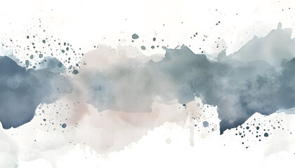 Obraz premium Soft watercolor splashes or strokes in muted tones, offering an artistic yet understated look