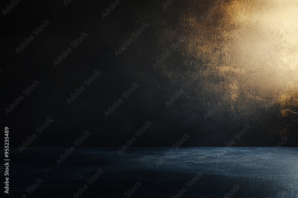 Poster a mesmerizing abstract landscape with dark tones and a hint of light, perfect for mood or atmosphere