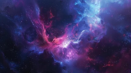 stunning wonders of outer space with nebulas galaxies and celestial bodies digital painting