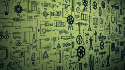 Banner Background of Minimalist Steampunk Room Themed Design Ideas