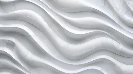 Obraz premium subtle white waves creating a soft embossed texture on a seamless background giving an illusion of flowing marble with gentle highlights and shadows