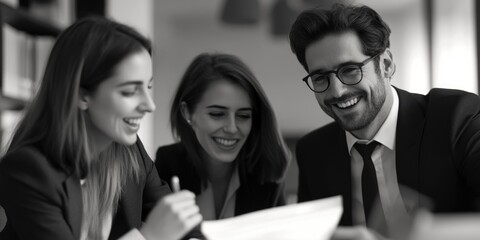 Obraz premium Business Professionals Celebrating Success
