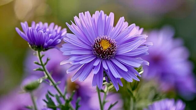 a purple aster flower