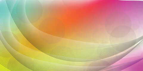 Fototapeta premium Modern banner background, pastel colorful, pink and yellow gradations. Circle effect style geometric, abstract background. Eps 10.