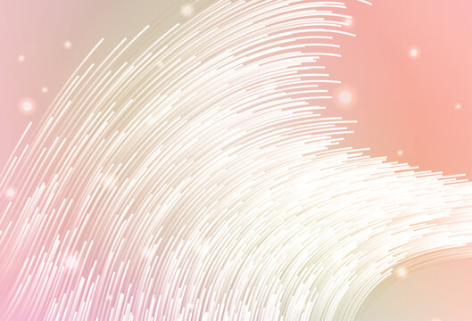 Light Pink, Green vector texture with curved lines.