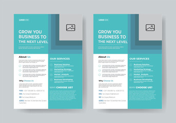 Flyer Mockup business flyer template one color design