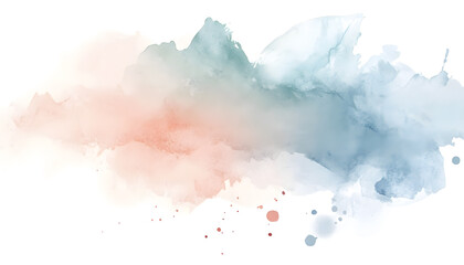 Obraz premium Soft watercolor splashes or strokes in muted tones, offering an artistic yet understated look