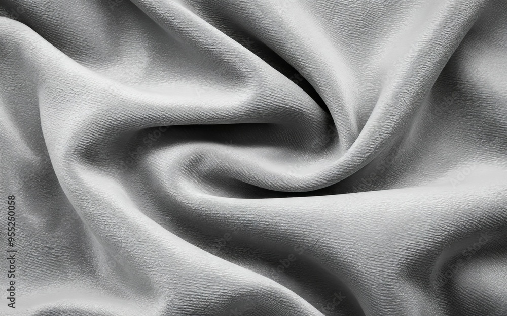 Poster grey fabric texture. wrinkled gray fabric surface. smooth, soft material with delicate texture. grea