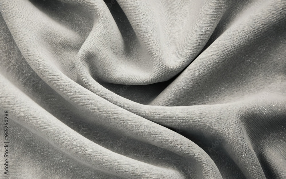 Poster grey fabric texture. soft, crumpled grey fabric with a subtle texture. ideal for backgrounds or desi