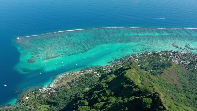 Mount Rotui and laggon Moorea