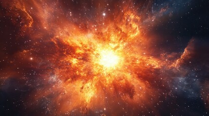 A dramatic image of a supernova explosion, capturing the raw power and beauty of the cosmos.