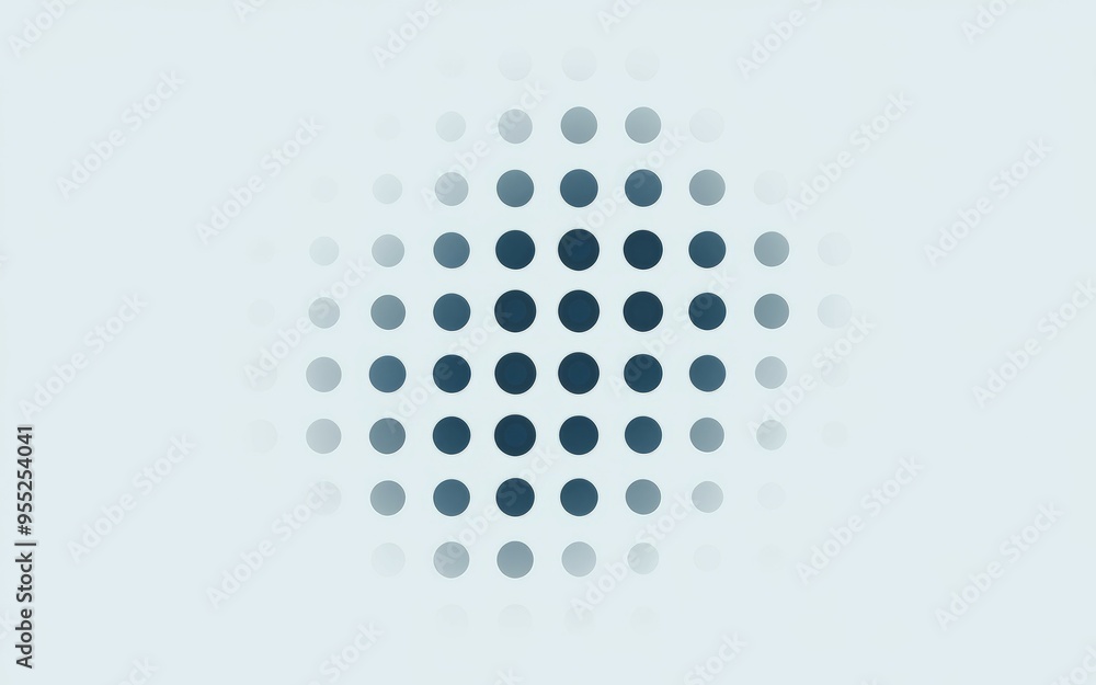 Aufkleber blue dot pattern. circular pattern of blue dots fading into lighter tones, creating a minimalist and