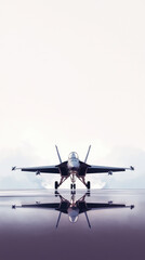 A Fighter Jet Takes Flight: A Minimalist Illustration of Power and Speed