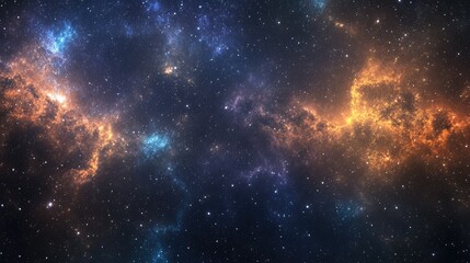 Fototapeta premium A panoramic image of a starry night sky, showcasing the vastness and beauty of the cosmos, creating a stunning and abstract background.