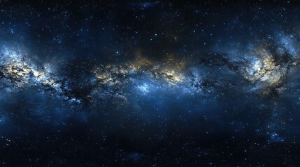 Fototapeta premium A panoramic image of a starry night sky, showcasing the vastness and beauty of the cosmos, creating a stunning and abstract background.