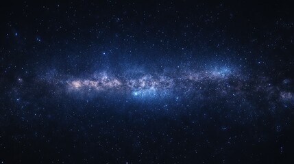 A photorealistic image of a starry night sky, with the Milky Way galaxy stretching across the horizon, creating a dramatic and abstract background.