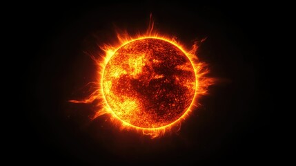A stunning high-resolution image of the sun, captured from space, showcasing its fiery surface and solar flares against a deep black background.