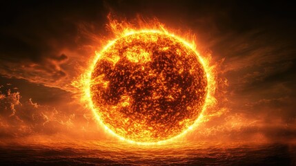 A stunning image of the sun's photosphere, the visible surface of the star, showcasing its intricate details and fiery appearance.