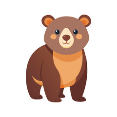 Bear cartoon color illustration design