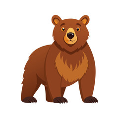 Bear cartoon color illustration design