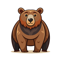 Bear cartoon color illustration design