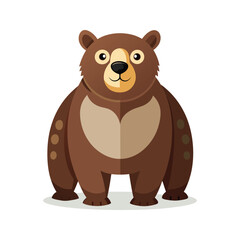 Bear cartoon color illustration design
