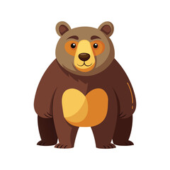 Bear cartoon color illustration design
