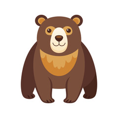 Bear cartoon color illustration design